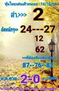 หวยหุ้นวันนี้ 16/10/66 ชุดที่1