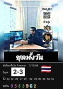 หวยหุ้นวันนี้ 3/10/66 ชุดที่8