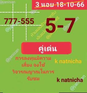 หวยฮานอยวันนี้ 18/10/66 ชุดที่7