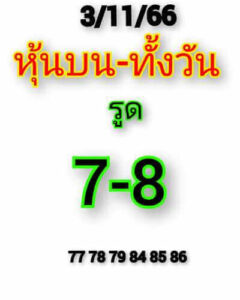 หวยหุ้นวันนี้ 3/11/66 ชุดที่8