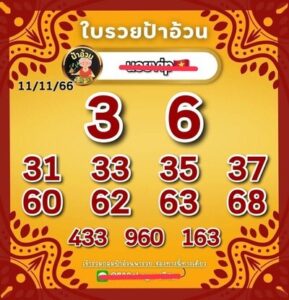 หวยฮานอยวันนี้ 11/11/66 ชุดที่4