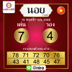 หวยฮานอยวันนี้ 16/11/66 ชุดที่9