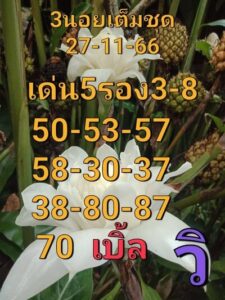 หวยฮานอยวันนี้ 27/11/66 ชุดที่1