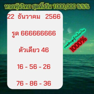 หวยหุ้นวันนี้ 22/12/66 ชุดที่7