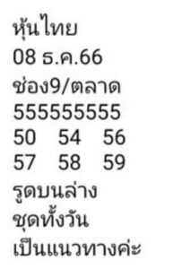 หวยหุ้นวันนี้ 8/12/66 ชุดที่3