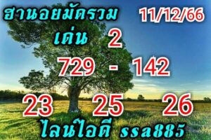 หวยฮานอยวันนี้ 11/12/66 ชุดที่4