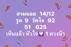 หวยฮานอยวันนี้ 14/12/66 ชุดที่6