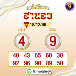 หวยฮานอยวันนี้ 18/12/66 ชุดที่9