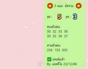 หวยฮานอยวันนี้ 25/12/66 ชุดที่10