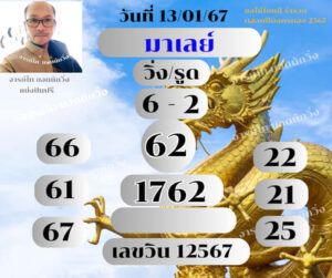 หวยมาเลย์วันนี้ 13/1/67 ชุดที่1