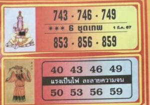 หวย 6 ชุดเทพ 1/3/67