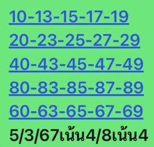 หวยหุ้นวันนี้ 5/3/67 ชุดที่10